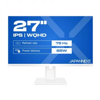 Monitor JAPANNEXT WQHD 68,6 cm (27 polegadas) 2560x1440 píxeis, painel IPS, 8 ms, 75 Hz, AMD FreeSync, HDMI, DisplayPort (JN-IPS270WQHD75F-C65W-HSP-W)