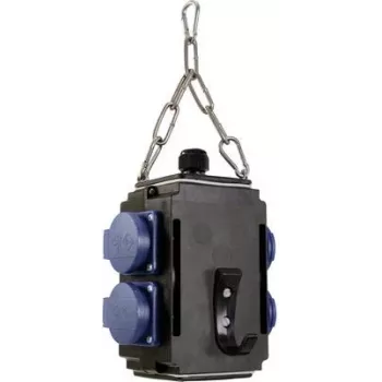 Cubo de energia suspenso AS Schwabe Energy Cube I IP44 com 4 tomadas protegidas 16A 230V (60731)