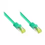 Cabo de patch RJ45 com cabo bruto Cat.7 e proteção do encaixe (RNS®), S/FTP, PiMF, sem halogéneos, 600 MHz, OFC, verde, 5 m, Good Connections® (8070R-050G)