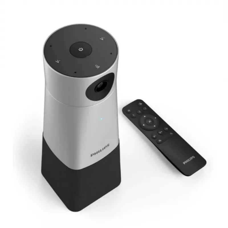Philips PSE0550 SmartMeeting câmara portátil 4K para videoconferência com microfone integrado, 30 fps, USB, preto/prateado
