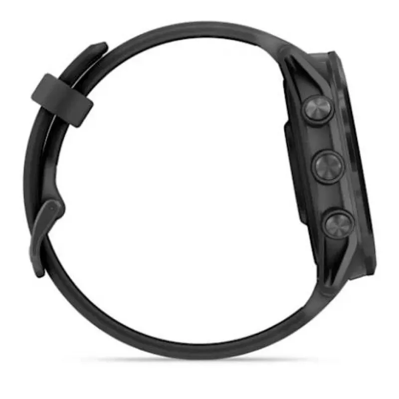 Smartwatch GARMIN Forerunner 570 — caixa de alumínio slate grey de 47 mm, pulseira de silicone preta translúcida