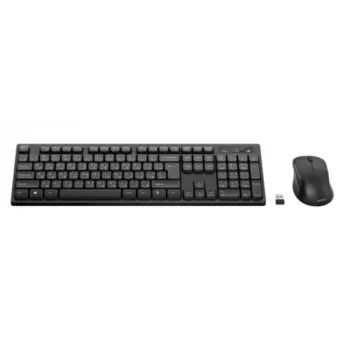 Conjunto de teclado e rato RF sem fios Belkin BBZ010DE — tamanho completo (100 %), layout alemão, preto