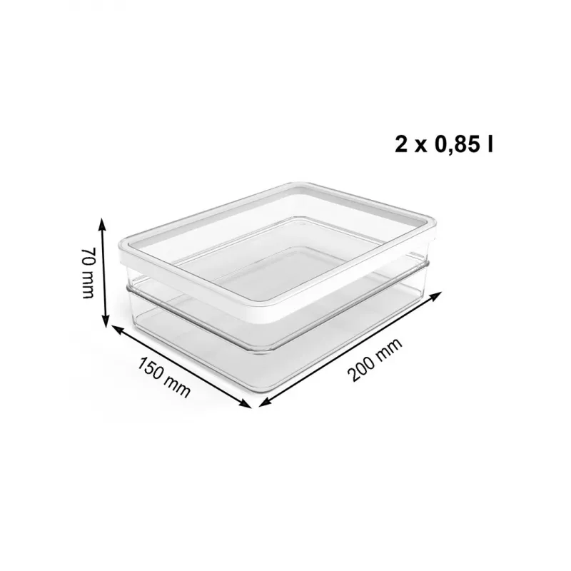 ROTHO Rondo Loft – recipiente de armazenamento de alimentos – 2 x 0,85 l
