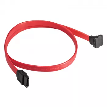 Akyga AK-CA-51 cabo SATA III 6 Gb/s, reto para angular 90°, 0,5 m, vermelho