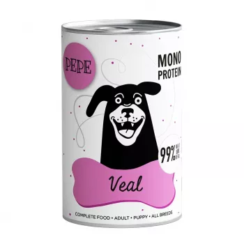 PAKA ZWIERZAKA Pepe Veal - Comida húmida para cães - 400 g