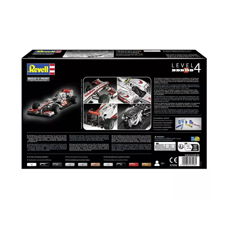 Maquete em plástico REVELL McLaren Mercedes MP4-25 Lewis Hamilton — escala 1:24