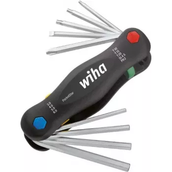 Ferramenta de bolso Wiha PocketStar 12 cm multiferramenta em fibra de vidro, ferramenta manual portátil compacta
