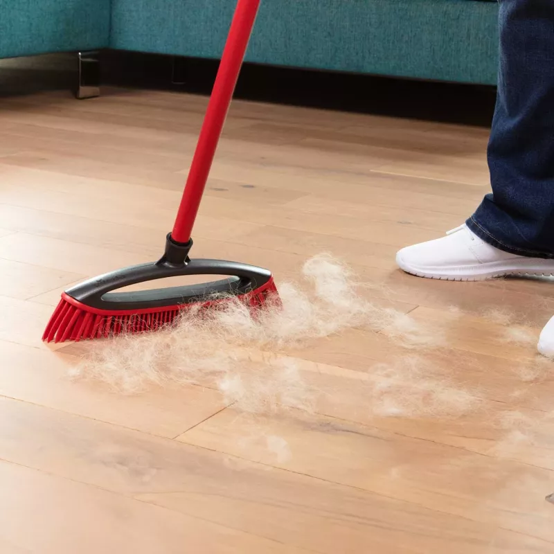 Conjunto de vassouras VILEDA Pet Pro 175388 — 3 peças, escova eletrostática e pano de microfibra, vermelho