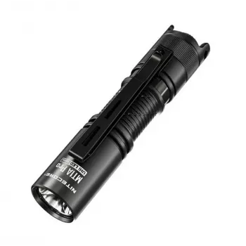 Lanterna de mão Nitecore MT1A Pro — LED 50 lm, recarregável por USB, 1100 mAh, alumínio, à prova de água, resistente a choques, preto