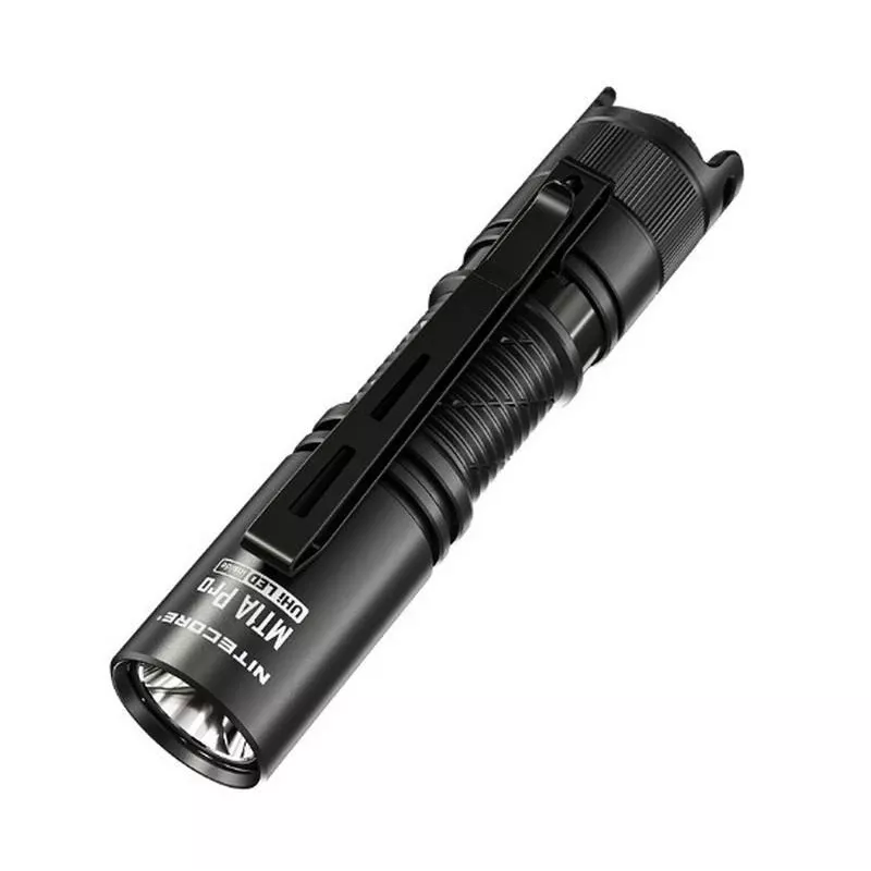 Lanterna de mão Nitecore MT1A Pro — LED 50 lm, recarregável por USB, 1100 mAh, alumínio, à prova de água, resistente a choques, preto