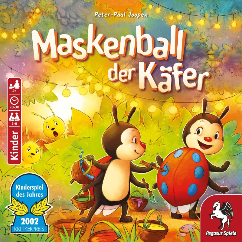 Maskenball der Beetle, jogo de tabuleiro jogo infantil do ano 2002