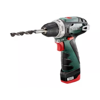 Berbequim de punho de pistola Metabo PowerMaxx BS Basic 1400 RPM, preto, verde