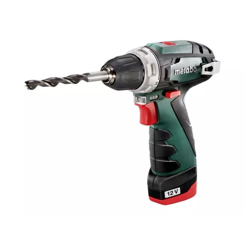 Berbequim de punho de pistola Metabo PowerMaxx BS Basic 1400 RPM, preto, verde