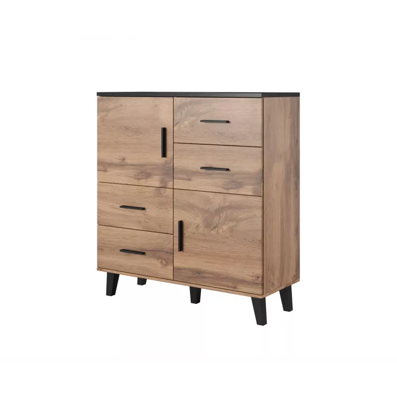 Cama conjunto de sala LOTTA 2 (aparador 150 2D3DR + aparador 110 2D4DR + vitrina 120 + mesa de centro 110)