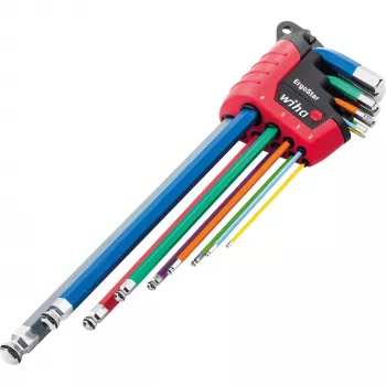 Conjunto de chaves Allen em L Wiha ErgoStar suporte 9 peças com função MagicRing | wiha 43850