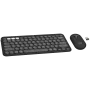 Logitech Pebble 2 Combo teclado rato incluído RF Wireless + Bluetooth QWERTY dinamarquês - finlandês - norueguês - sueco grafite (920-012257)