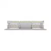 Patch panel 19 polegadas DeLOCK 16 portas Cat.6A 1HE cinzento metal rack