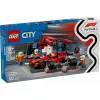 LEGO City conjunto de boxes F1 60443 – Carro Ferrari F1, 322 peças, 5 minifiguras, idade 6+