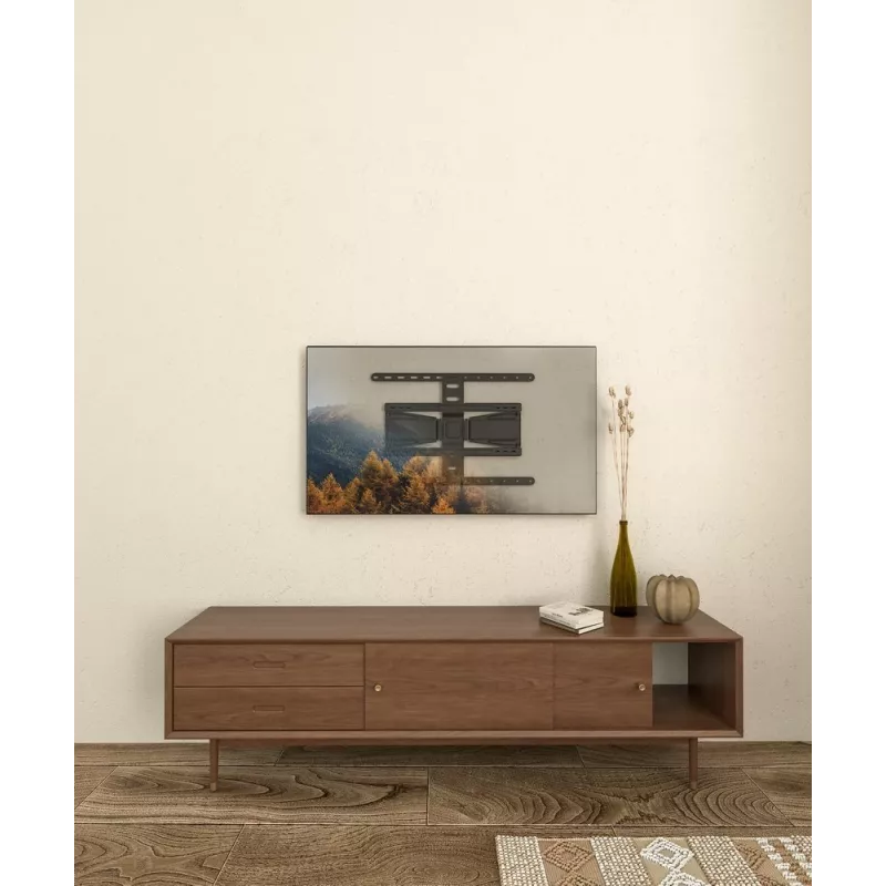 Suporte de parede para TV totalmente articulado GEMBIRD WM-90ST-02 para ecrãs de 43–90 polegadas, suporte articulado, VESA 100x200–600x400, capacidade de carga 50 kg