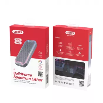 Caixa para SSD UNITEK SolidForce Spectrum cinzento M.2