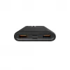 Powerbank Silicon Power QP15 10000 mAh, LiPo, 2x USB-A + 2x USB-C, entrada Micro-USB, preto