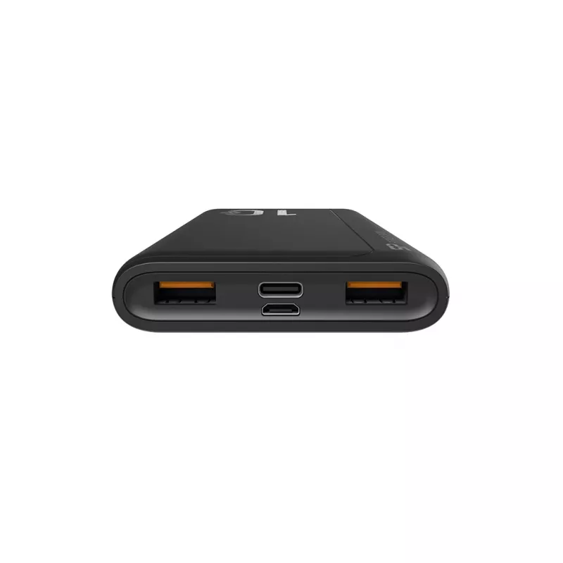 Powerbank Silicon Power QP15 10000 mAh, LiPo, 2x USB-A + 2x USB-C, entrada Micro-USB, preto