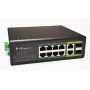 Switch PoE industrial 100Mbps 8 portas + 2G uplink portas RJ45 ou SFP, -40 °C, IEEE802.3af/at