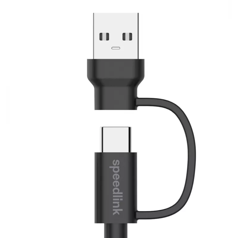 Cabo USB 3.2 Gen 1 (3.1 Gen 1) Speedlink SL-460101-BK, 3 m, USB A/USB C para USB C, preto