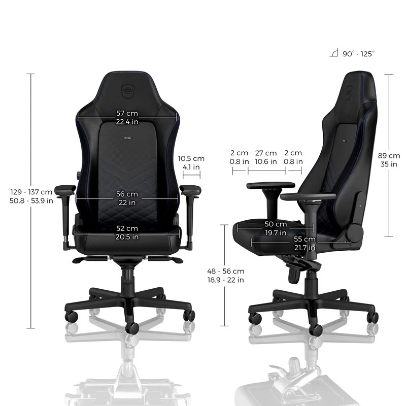 Cadeira gaming noblechairs HERO - preta/azul