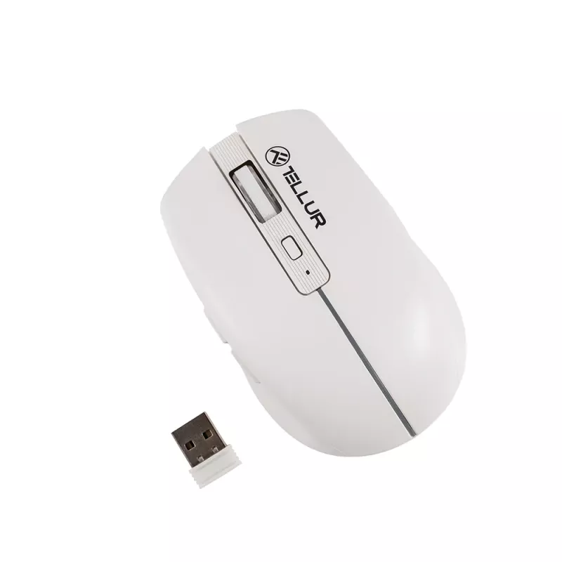 Rato sem fios Tellur Silent Click branco