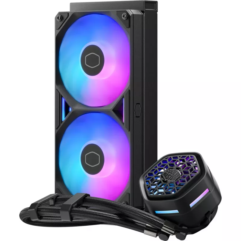 Refrigerador líquido para CPU Cooler Master MasterLiquid 240 Atmos II — radiador de 240 mm, ventoinha VRM, RGB