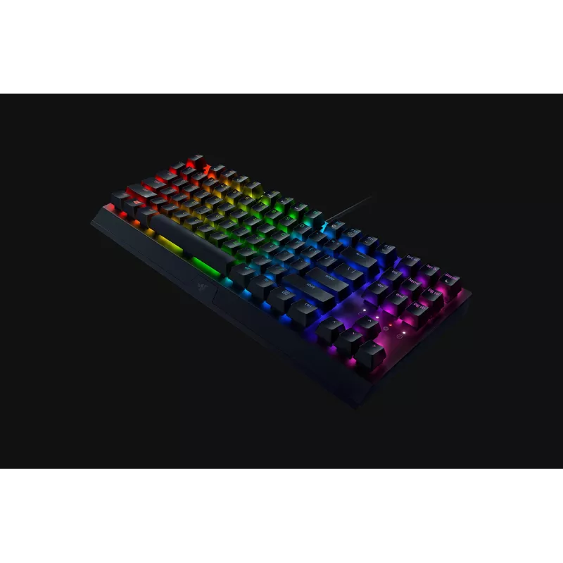 Teclado gaming mecânico Razer BlackWidow V3 Tenkeyless – com fios, iluminação RGB LED