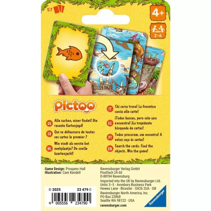 Pictoo Dino-Welt, jogo de cartas