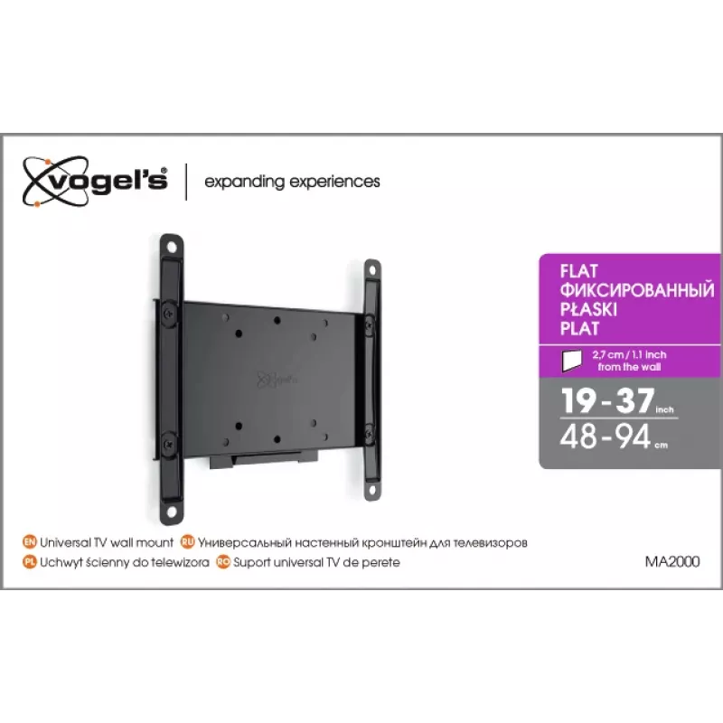 Vogels | Suporte de parede | MA2000-A1 | Fixo | 26-40 polegadas | Capacidade máxima 30 kg | preto