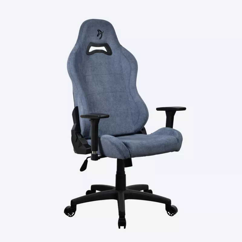 Cadeira gaming Arozzi Torretta SoftFabric Blue — design ergonómico, altura e braços ajustáveis