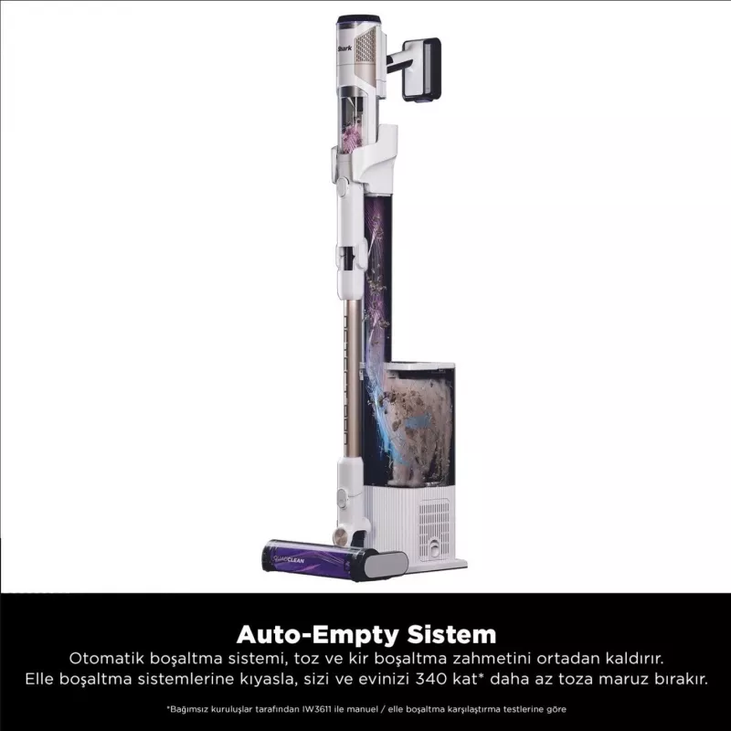 Aspirador vertical Shark Detect Pro IW3611EU com sistema de esvaziamento automático 2L 240 W Branco e dourado