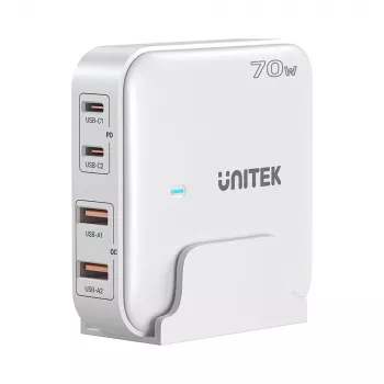 UNITEK P1229AWH01-EU Carregador para dispositivos móveis universal branco AC carregamento rápido interior