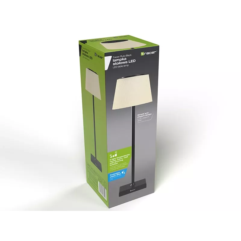 Candeeiro de mesa TRACER Pluto Black TRAOSW47234 LED com luminosidade ajustável