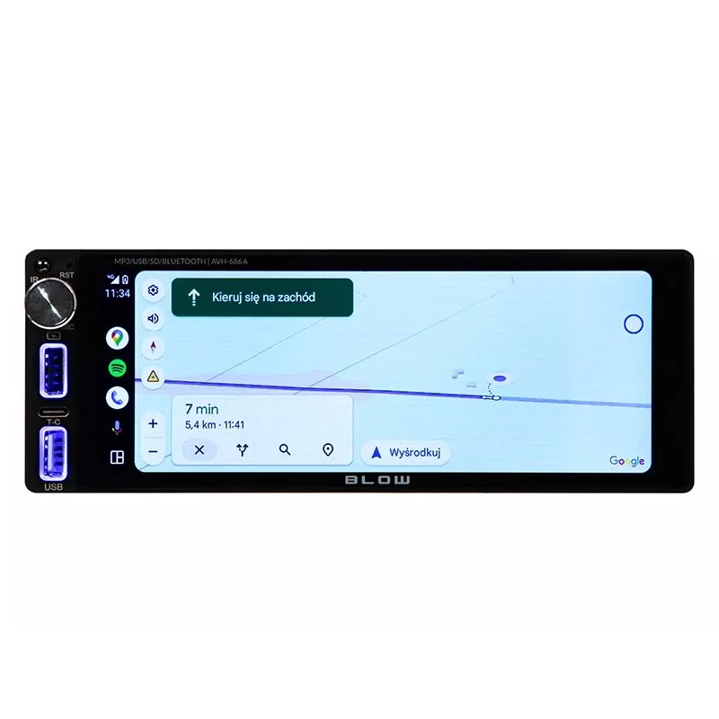 Autorrádio AVH-686A 1DIN 7 polegadas RDS MP3/USB/micro SD/BLUETOOTH