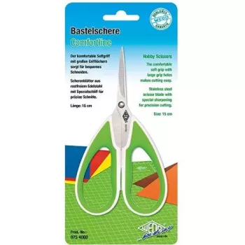 WEDO 975 4060 Comfortline Tesoura de artesanato, pontiaguda, 150 mm