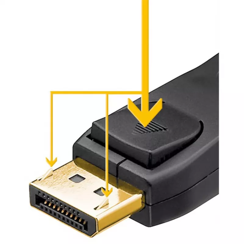 Cabo DisplayPort 1.4 macho > DisplayPort macho (preto, 2 metros, 8K)