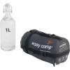 Saco de dormir easy camp Falcon I múmia 10°C cinzento – saco de dormir tipo múmia leve para uma pessoa, conforto 10°C
