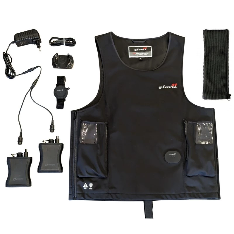 Colete aquático Glovii GMV2L preto softshell