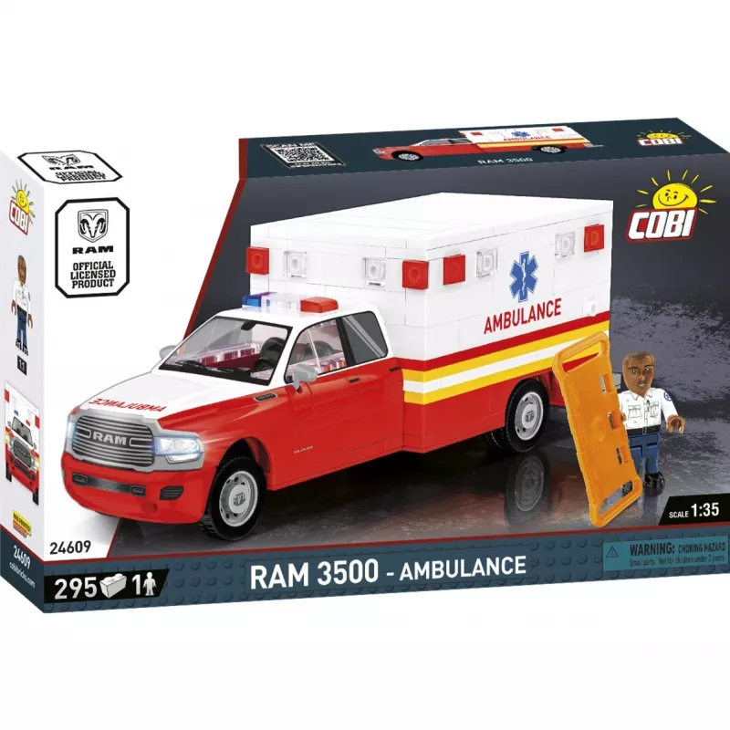 Brinquedo de construção Cobi RAM 3500 Ambulance modelo 24609 conjunto de blocos