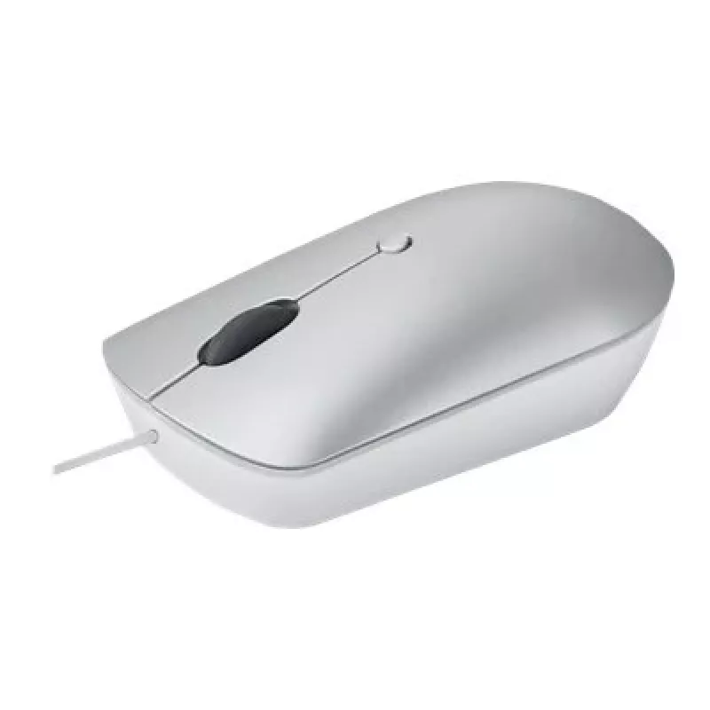 Rato ótico ambidestro com fios Lenovo 540 USB Type-C, 3 modos DPI, cinzento, 4 botões, cabo de 1,8 m