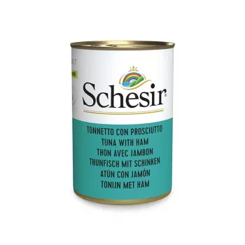 SCHESIR Atum com Presunto em Caldo - Alimento húmido para gatos - 140 g