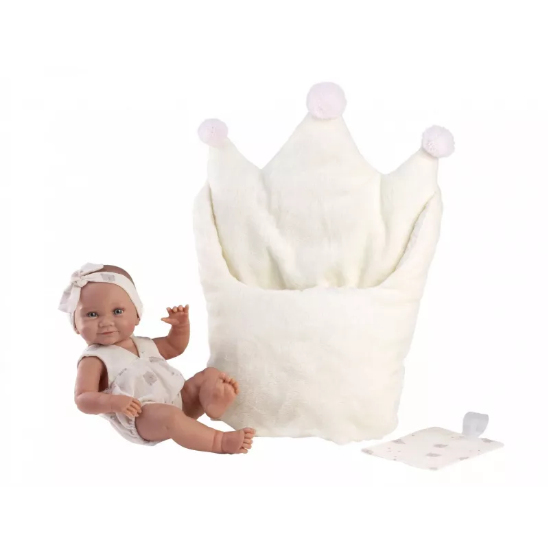 Boneca bebé de vinil 40 cm da Llorens com características realistas e corpo macio