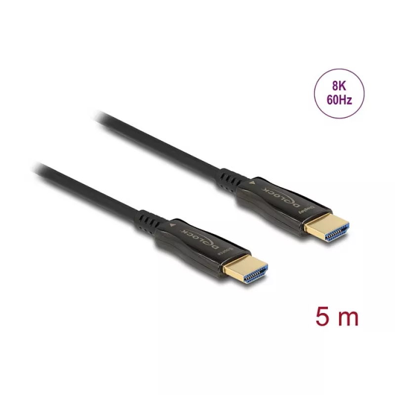 DeLOCK Cabo HDMI 5m Tipo A Ficha padrão Ficha 48 Gbit/s Preto