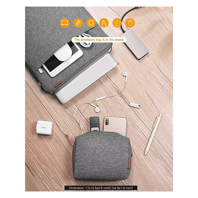 Bolsa sleeve Inateck LB01006 para portáteis de 40,6 cm (16 polegadas), cinzenta