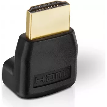 Adaptador HDMI helos BASIC 302028 — ficha HDMI para conector fêmea HDMI, em ângulo, suporta 1080p